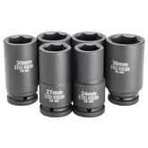 6 Piece 3/4 inch Drive Metric Impact Deep Socket Set - 58352